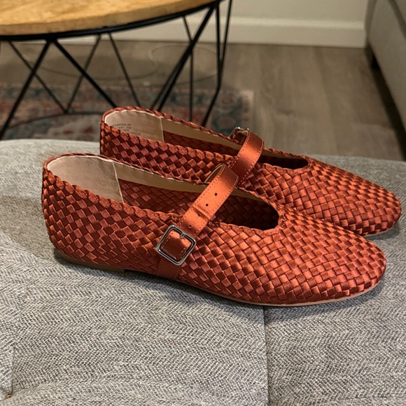 Steve Madden Woven Brown Mary Jane Flats Size 7 - Picture 5 of 6